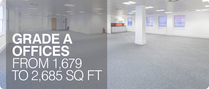 Grade A Offices from 1,679 to 2,685 sq ft.